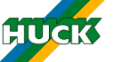Huck logo Huck logo - Logo Huck w kolorze zielonym z żółto-niebieskimi paskami
