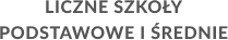 Szkoły podstawowe i średnie Szkoły podstawowe i średnie - Napis „Liczne szkoły podstawowe i średnie”.