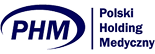 PHM logo PHM logo - Logo Polski Holding Medyczny w granatowym kolorze