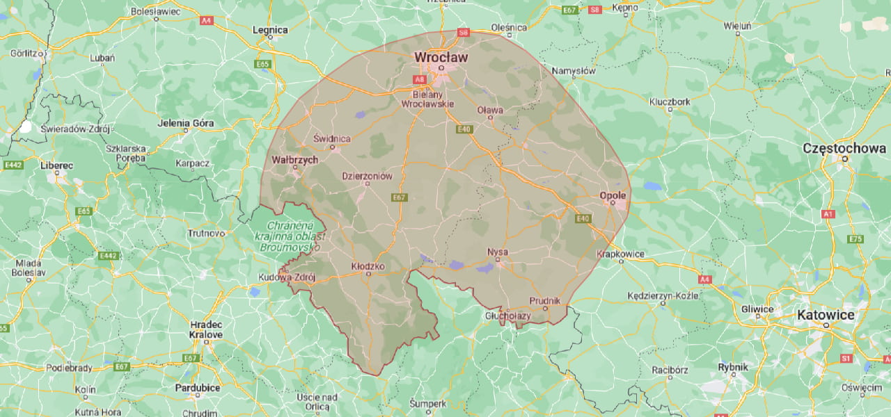 DDD Wrocław i okolice - mapa