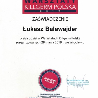Zaświadczenie o udziale w warsztatach